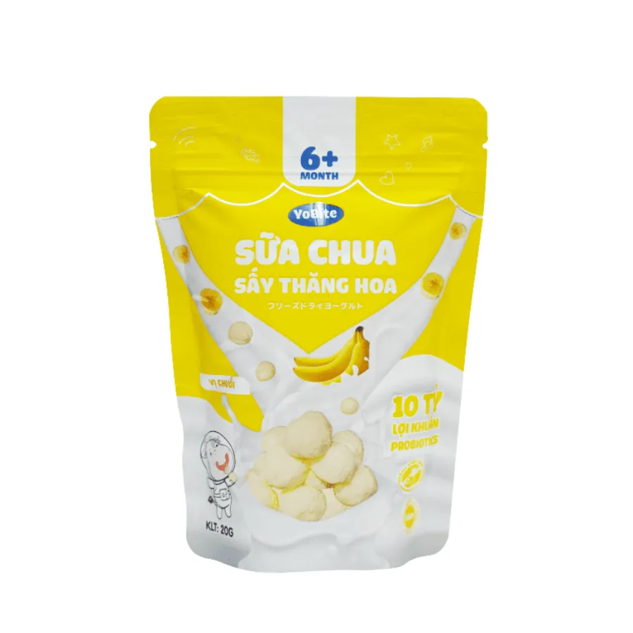 Sữa Chua Sấy Thăng Hoa YoBite Kids – Vị Chuối – 20g