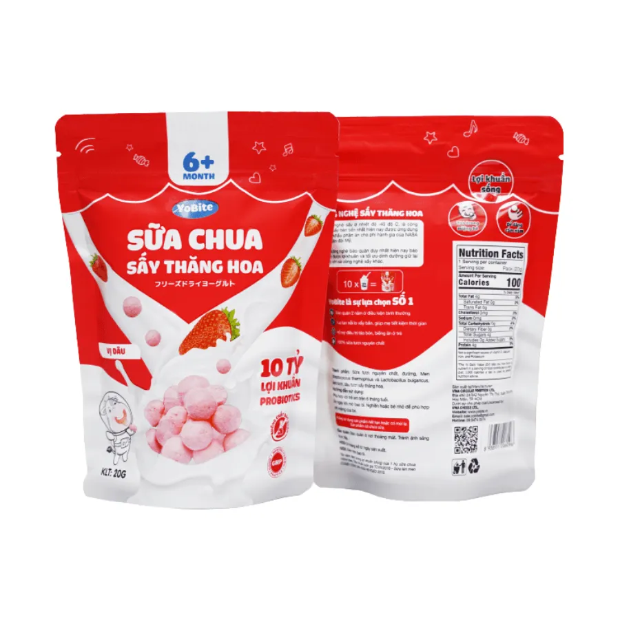Sữa Chua Sấy Thăng Hoa YoBite Kids – Vị Dâu Tây – 20g