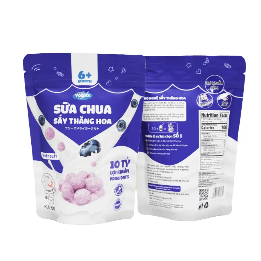Sữa Chua Sấy Thăng Hoa YoBite Kids – Vị Việt Quất – 20g