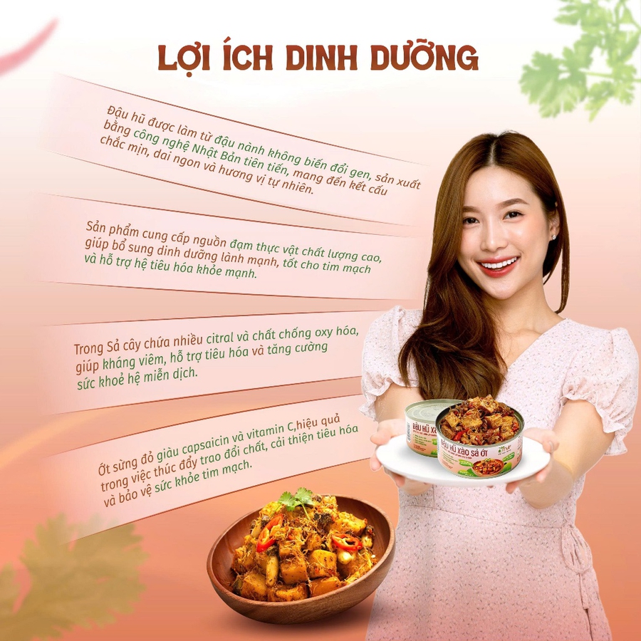 Đậu hũ xào sả ớt ăn liền 100g