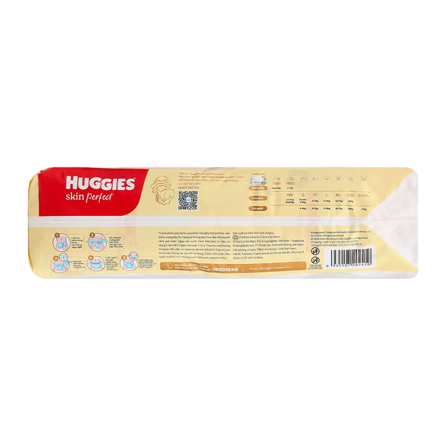 Tã dán Huggies Skin Perfect size NB 70 miếng (Dưới 5 kg) giao bao bì ngẫu nhiên