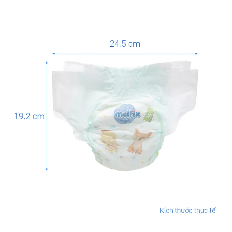 Tã dán Molfix thiên nhiên size M 76 miếng (6 - 11 kg)