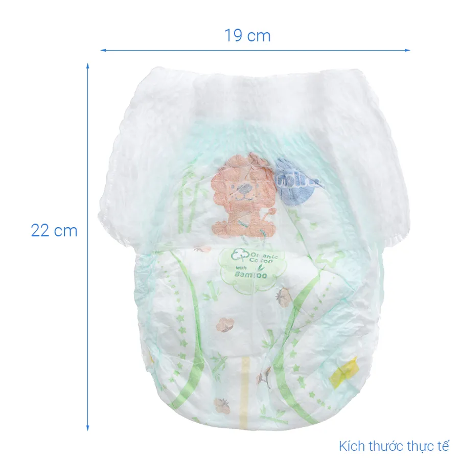 Tã quần Molfix thiên nhiên size L 36 + 6 miếng (9 - 13 kg)