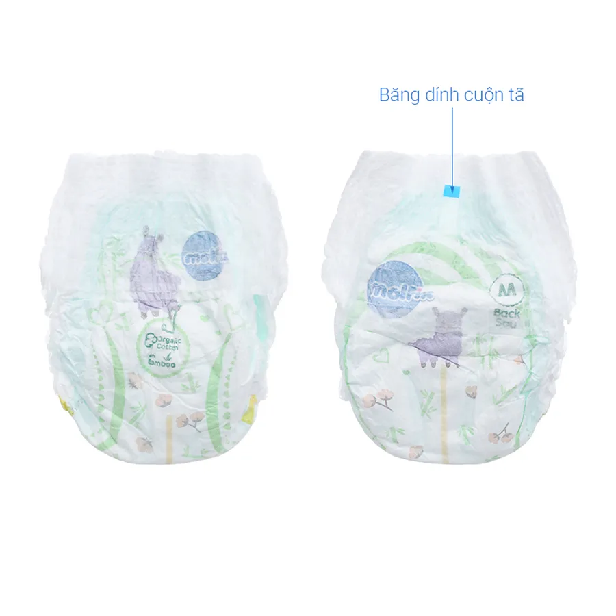 Tã quần Molfix thiên nhiên size M 40 + 6 miếng (6 - 11 kg)