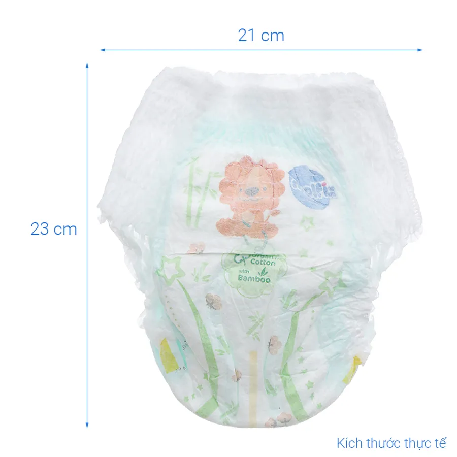 Tã quần Molfix thiên nhiên size XL 32 + 6 miếng (12 - 17 kg)