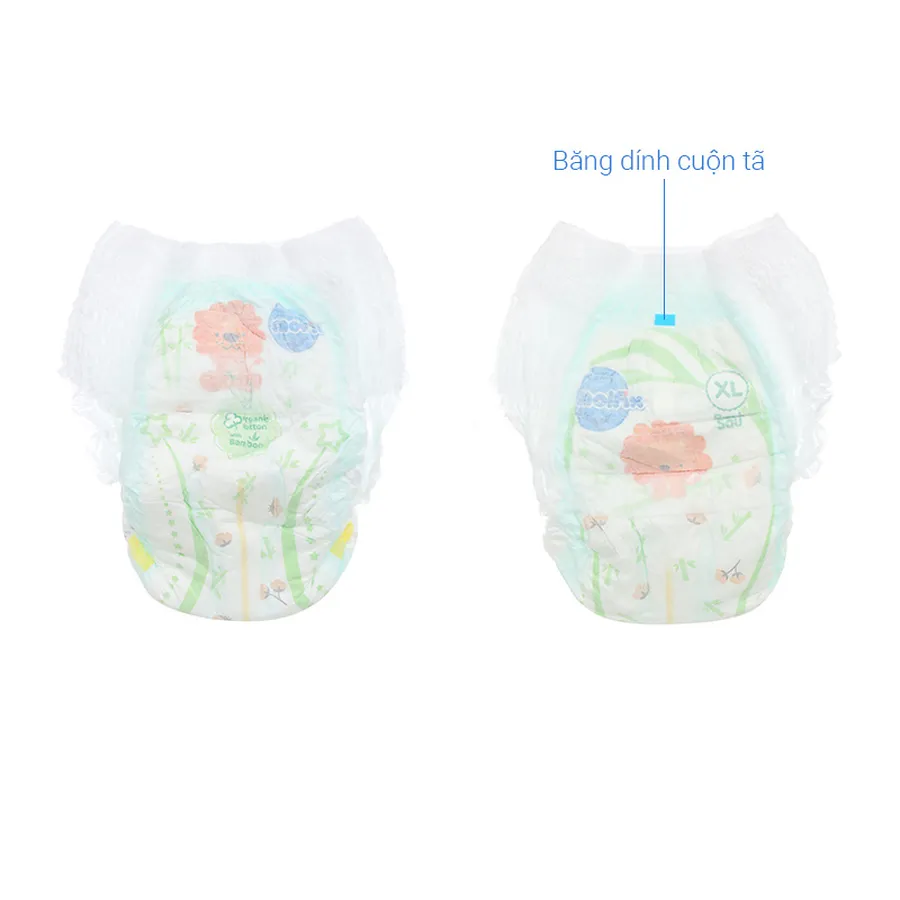 Tã quần Molfix thiên nhiên size XL 62 miếng (12 - 17 kg)