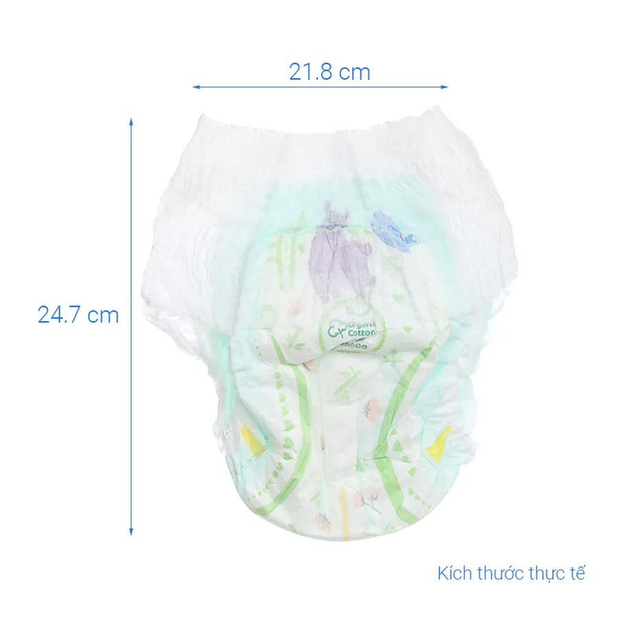 Tã quần Molfix thiên nhiên size XXL 56 miếng (15 - 25 kg)