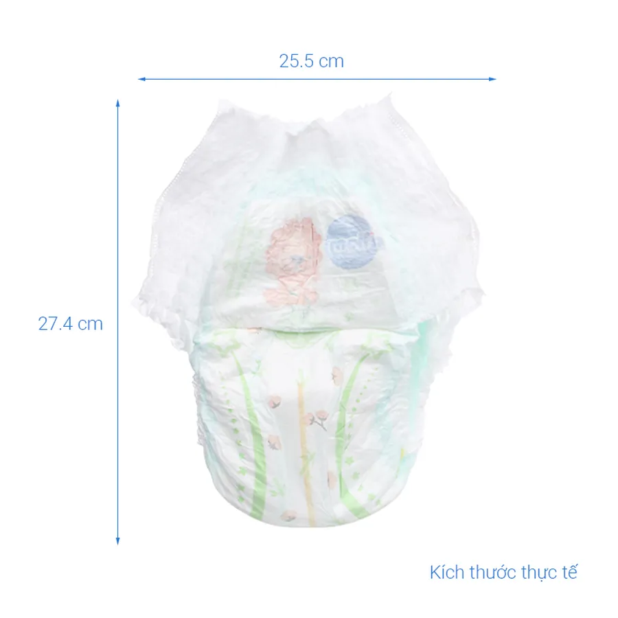 Tã quần Molfix thiên nhiên size XXXL 22 + 6 miếng (20 - 35 kg) - giao bao bì ngẫu nhiên