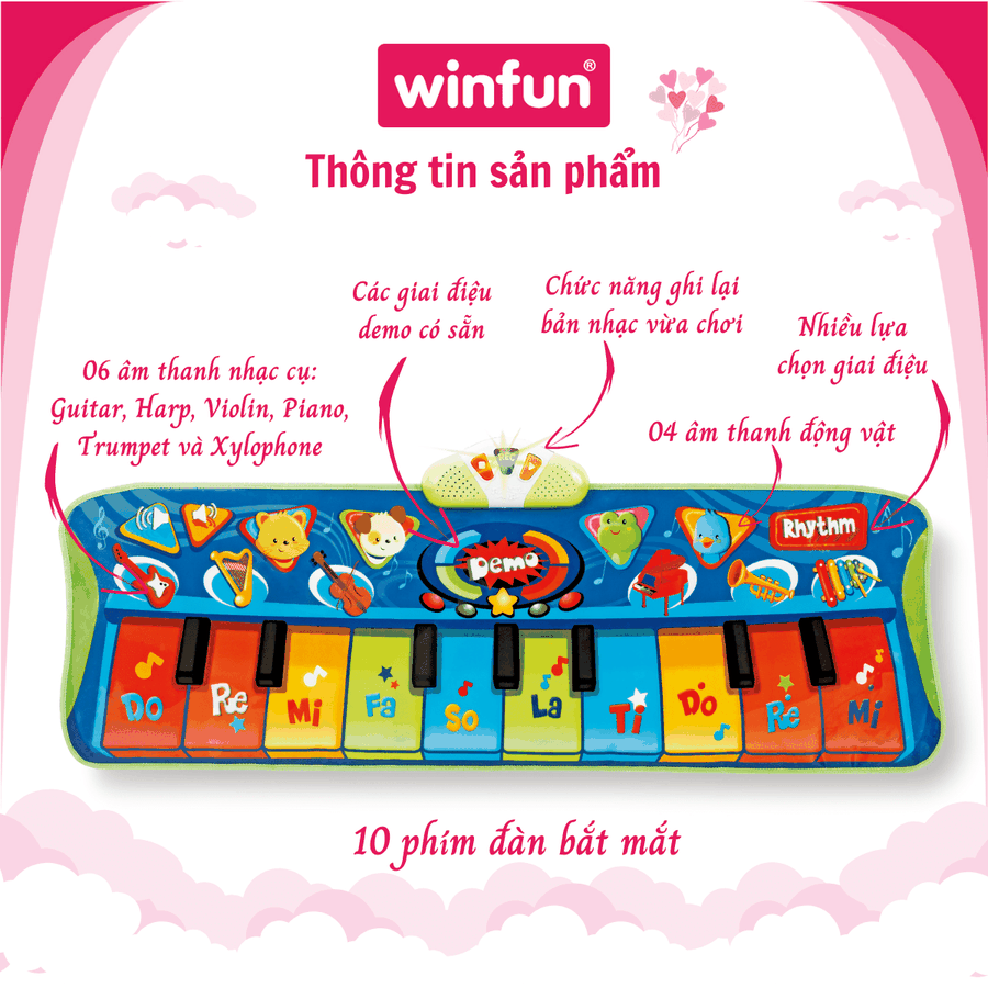 Thảm nằm chơi cho bé - Thay đổi theo từng giai đoạn phát triển của bé - Winfun 710000-NL