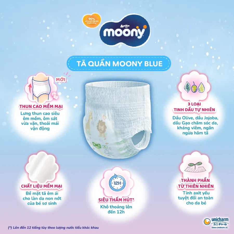 Bỉm tã quần Moony bé gái size XXL 26 miếng (13-28kg) (giao bao bì ngẫu nhiên)