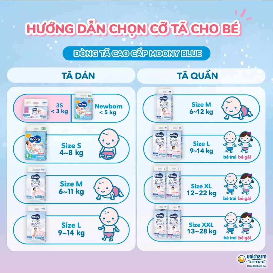 Bỉm tã quần Moony bé gái size XXL 26 miếng (13-28kg) (giao bao bì ngẫu nhiên)