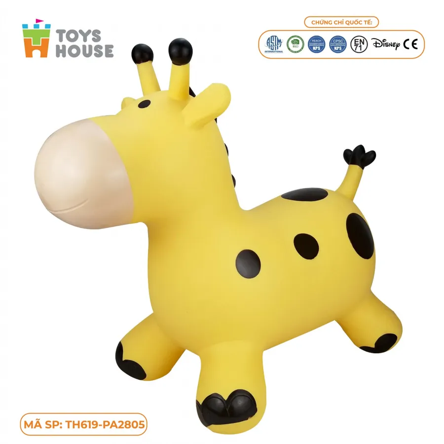 Thú Nhún Bơm Hơi Hình Hươu Vàng Toys House TH319-PA2805