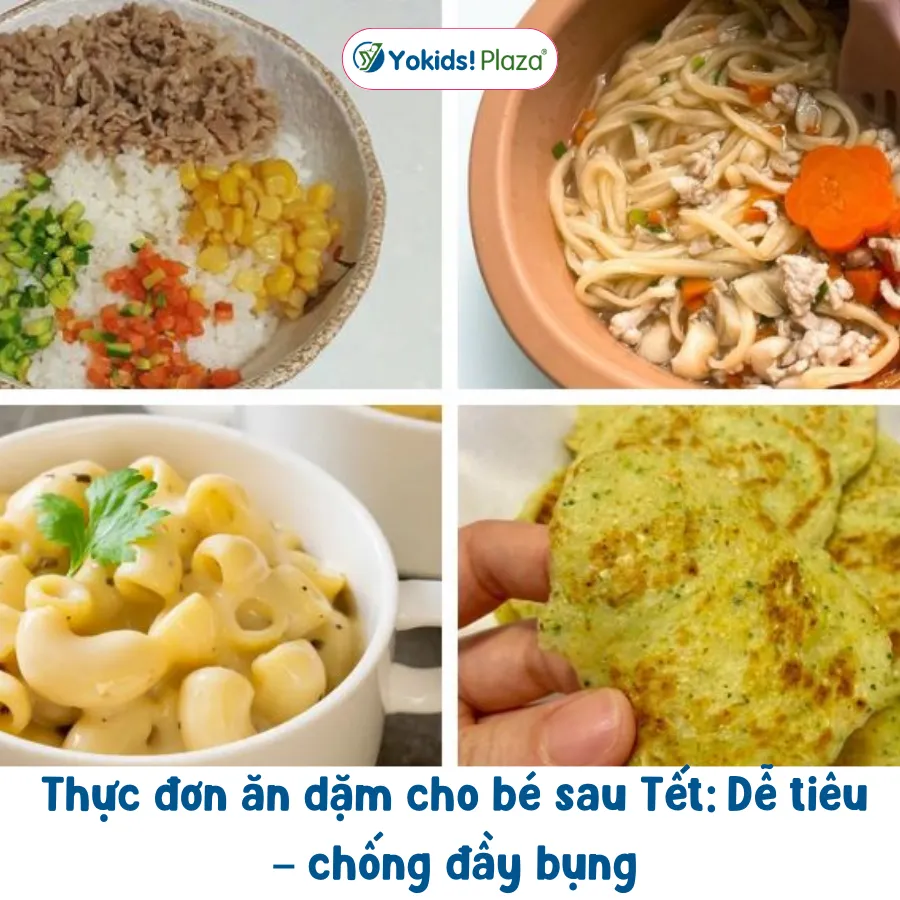 Thực đơn ăn dặm cho bé sau Tết: Dễ tiêu – chống đầy bụng