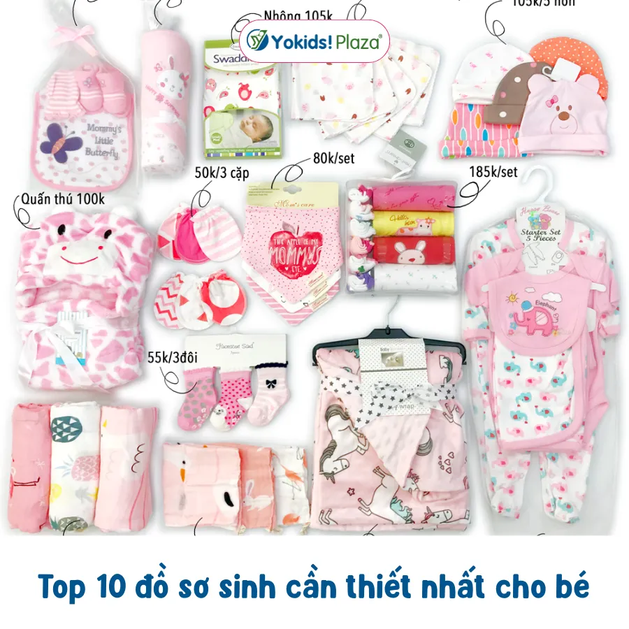 Top 10 đồ sơ sinh cần thiết nhất cho bé