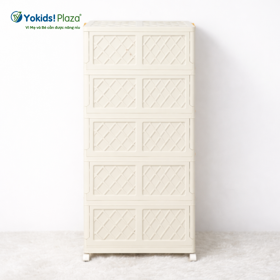 Tủ Nhựa Đựng Đồ Gấp Gọn Trong Suốt 5 Ngăn Nhiều Kích Thước – Yokids Plaza