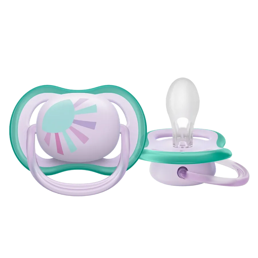 Ty ngậm Philips Avent siêu mềm 0–6M vỉ đơn (SCF086/04, hồng)