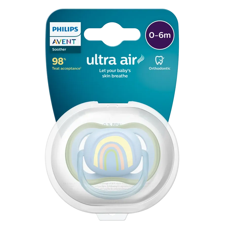 Ty ngậm Philips Avent siêu mềm 0–6M vỉ đơn (SCF086/03, xanh)