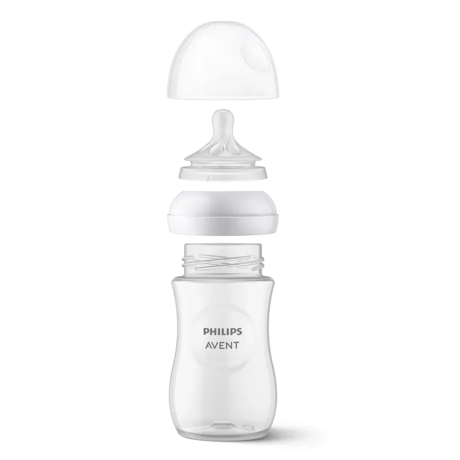 Vỉ 2 núm ty silicone Philips Avent mô phỏng tự nhiên mẫu mới (SCY966/12, 9M+)