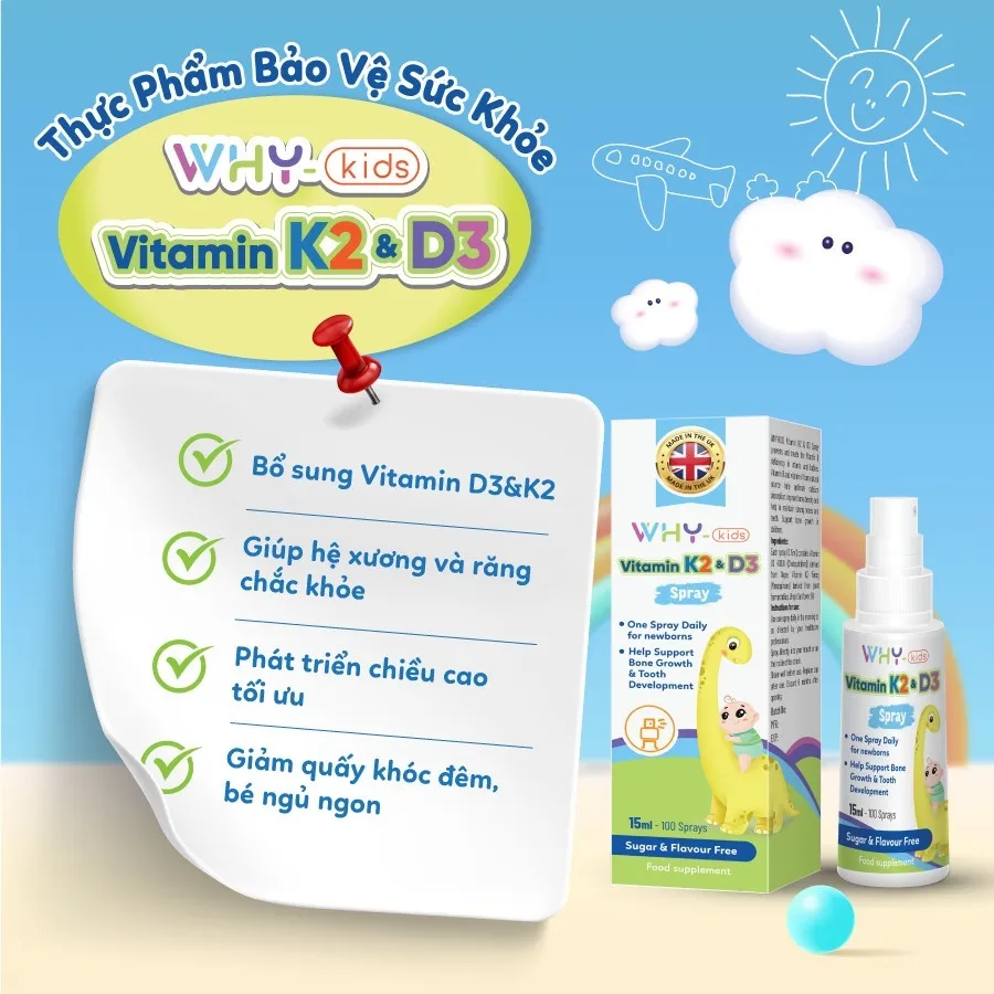 WhyKids Vitamin D3&K2 Spray 100ml