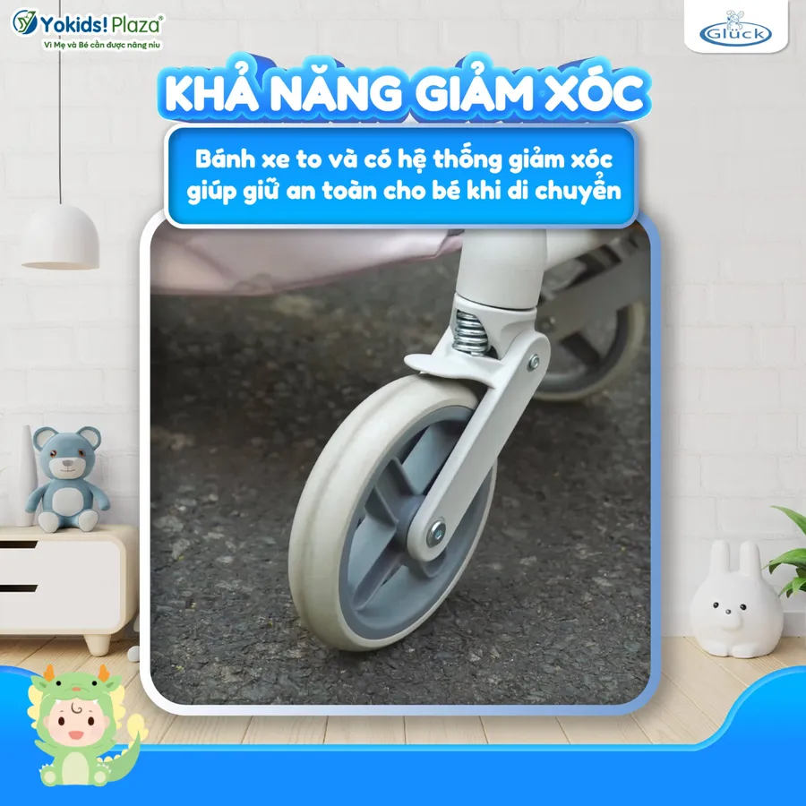 Xe đẩy gấp gọn Gluck G6 - Nhỏ gọn, tiện lợi cho việc cất giữ và mang theo