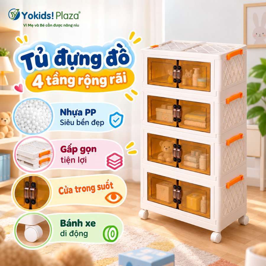 Tủ Nhựa Đựng Đồ Gấp Gọn Trong Suốt 4 Ngăn Nhiều Kích Thước – Yokids Plaza Tủ Nhựa Đựng Đồ Gấp Gọn Trong Suốt 4 Ngăn Nhiều Kích Thước – Yokids Plaza