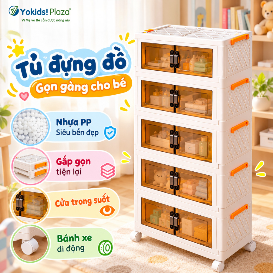 Tủ Nhựa Đựng Đồ Gấp Gọn Trong Suốt 5 Ngăn Nhiều Kích Thước – Yokids Plaza Tủ Nhựa Đựng Đồ Gấp Gọn Trong Suốt 5 Ngăn Nhiều Kích Thước – Yokids Plaza