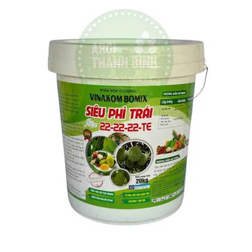 Phân Bón Siêu Phì Trái 22.22.22-TE 20 Lít – Tăng Cường Dinh Dưỡng, Kích Thích Phát Triển Rễ, Gia Tăng Năng Suất