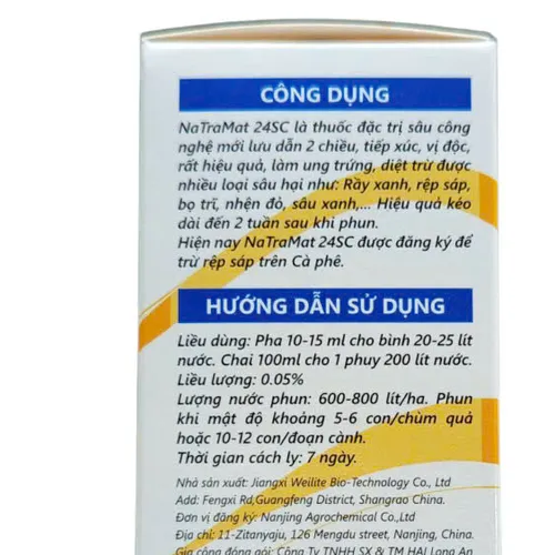 🌿 THUỐC TRỪ SÂU NaTraMat 24SC – KHẮC TINH CÔNG PHÁ CHÍCH HÚT