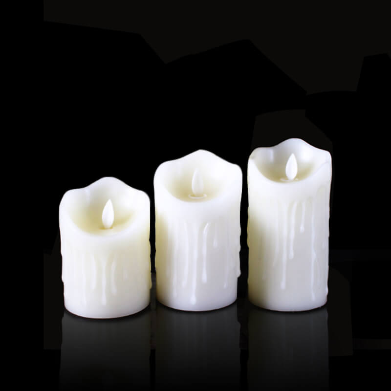 bộ 3 nến điện tử vỏ sáp chảy bộ 3 nến điện tử vỏ sáp chảy