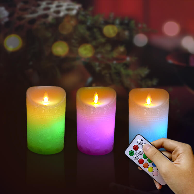 đèn cầy điện tử sáp hhoa hồng 12.5cm đèn cầy điện tử sáp hhoa hồng 12.5cm