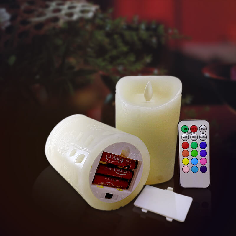 Đèn cầy điện tử sáp hoa hồng 12.5cm Đèn cầy điện tử sáp hoa hồng 12.5cm