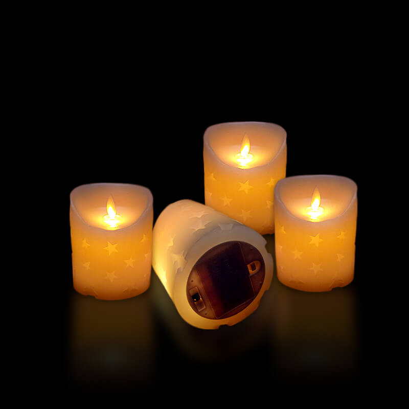 đèn cầy sáp điện tử led 7 màu 10cm đèn cầy sáp điện tử led 7 màu 10cm