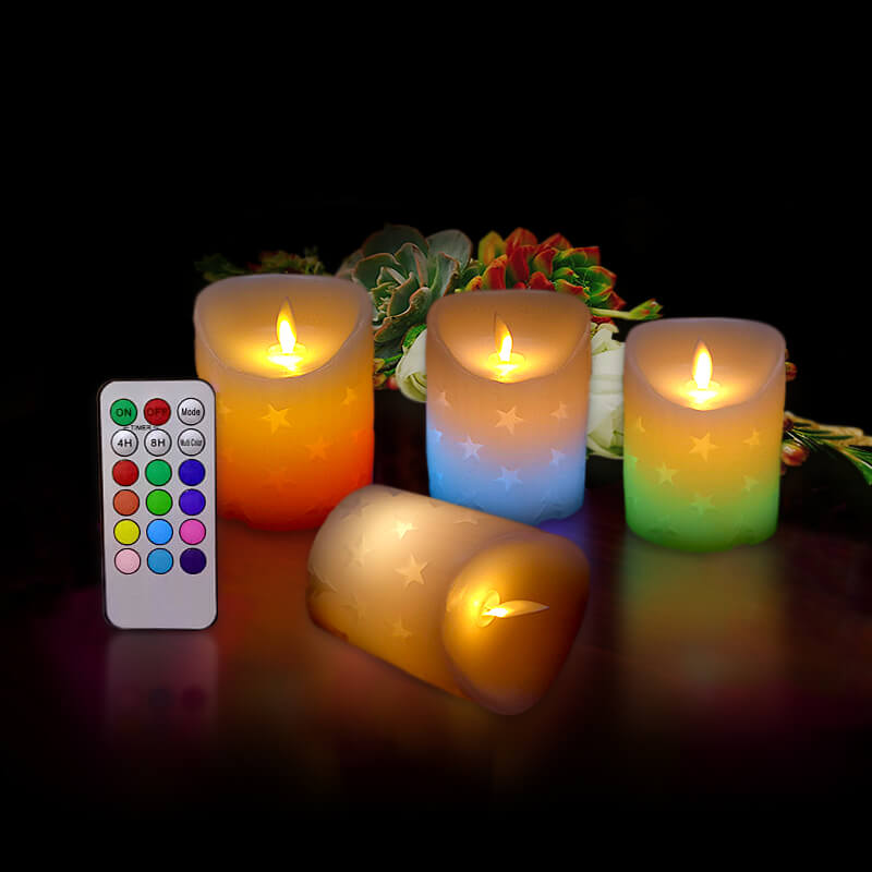 đèn cầy sáp điện tử led 7 màu 10cm đèn cầy sáp điện tử led 7 màu 10cm