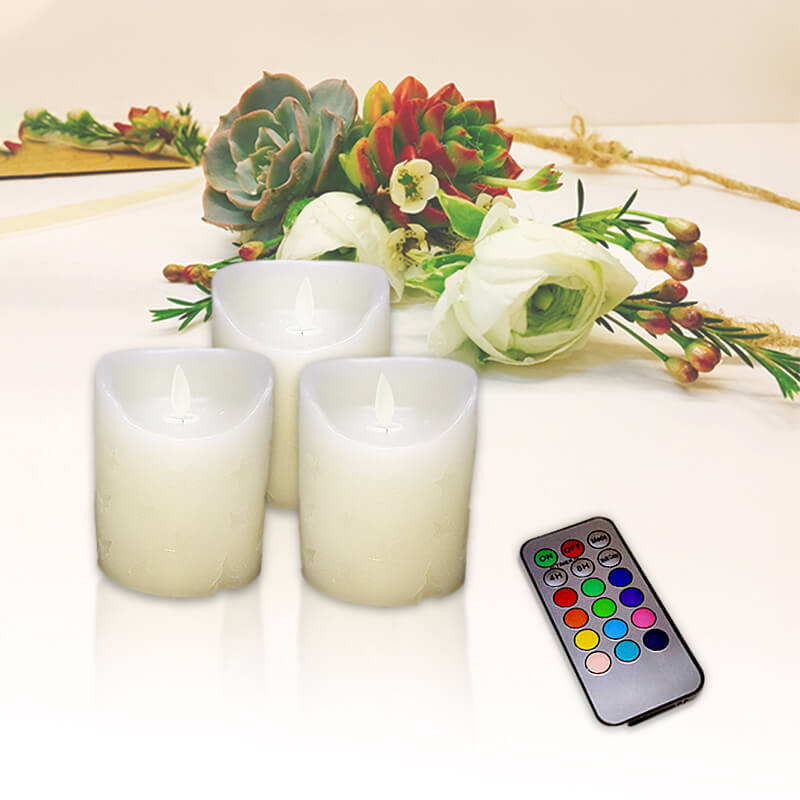 đèn cầy sáp điện tử led 7 màu 10cm đèn cầy sáp điện tử led 7 màu 10cm