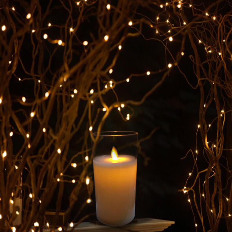 đèn nến điện tử ly thủy tinh 15cm đèn nến điện tử ly thủy tinh 15cm