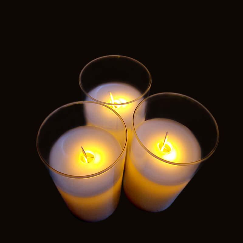 đèn nến điện tử ly thủy tinh 15cm đèn nến điện tử ly thủy tinh 15cm