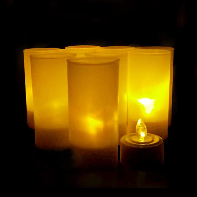 Ly nến điện tử tealight thổi bật tắt Ly nến điện tử tealight thổi bật tắt