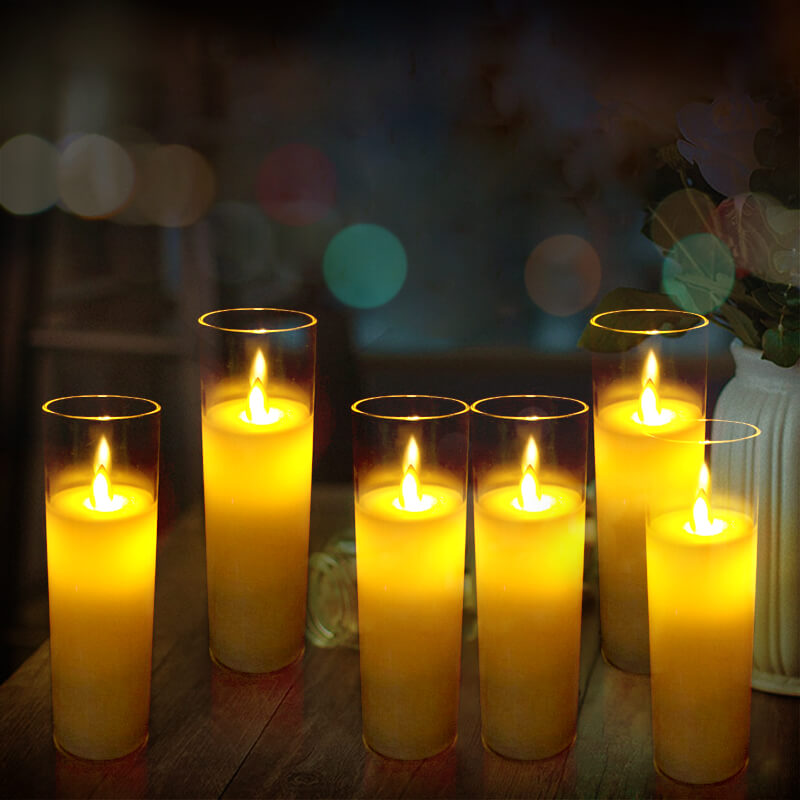 nến điện tử đèn led vàng ly thủy tinh 16cm nến điện tử đèn led vàng ly thủy tinh 16cm