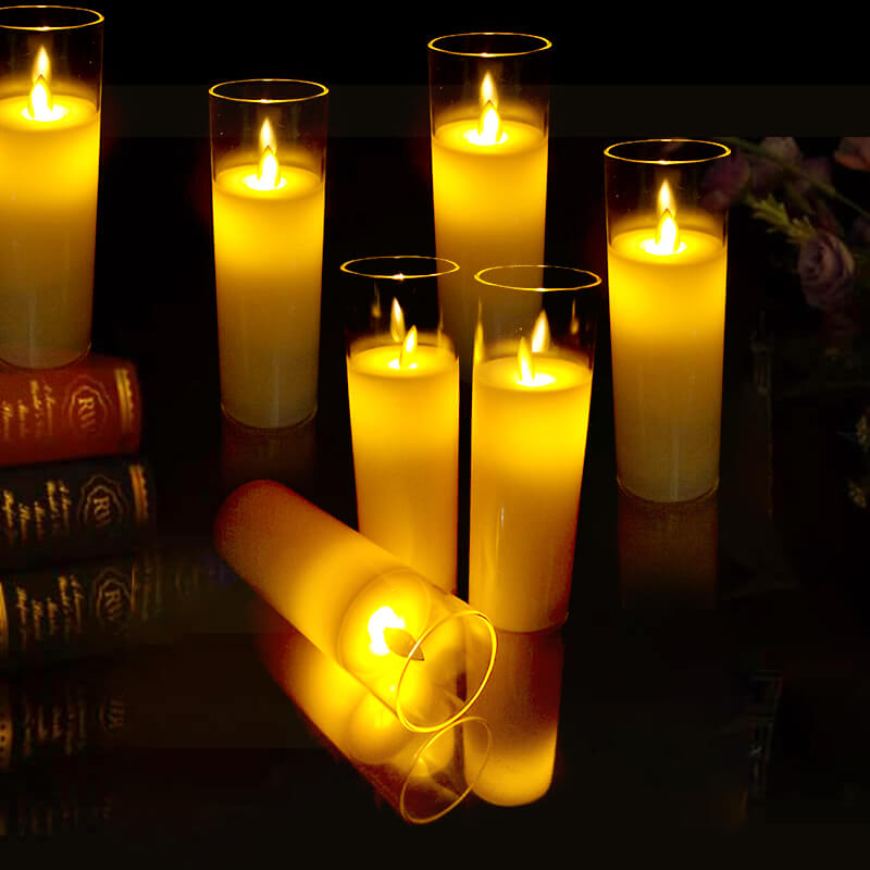 nến điện tử đèn led vàng ly thủy tinh 16cm nến điện tử đèn led vàng ly thủy tinh 16cm