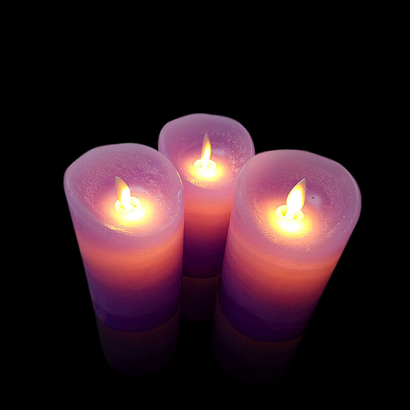 nến điện tử sáp thơm màu tím 12.5cm nến điện tử sáp thơm màu tím 12.5cm