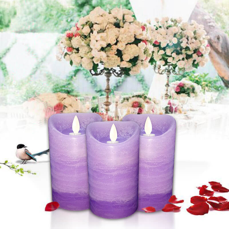 nến điện tử sáp thơm màu tím 12.5cm nến điện tử sáp thơm màu tím 12.5cm