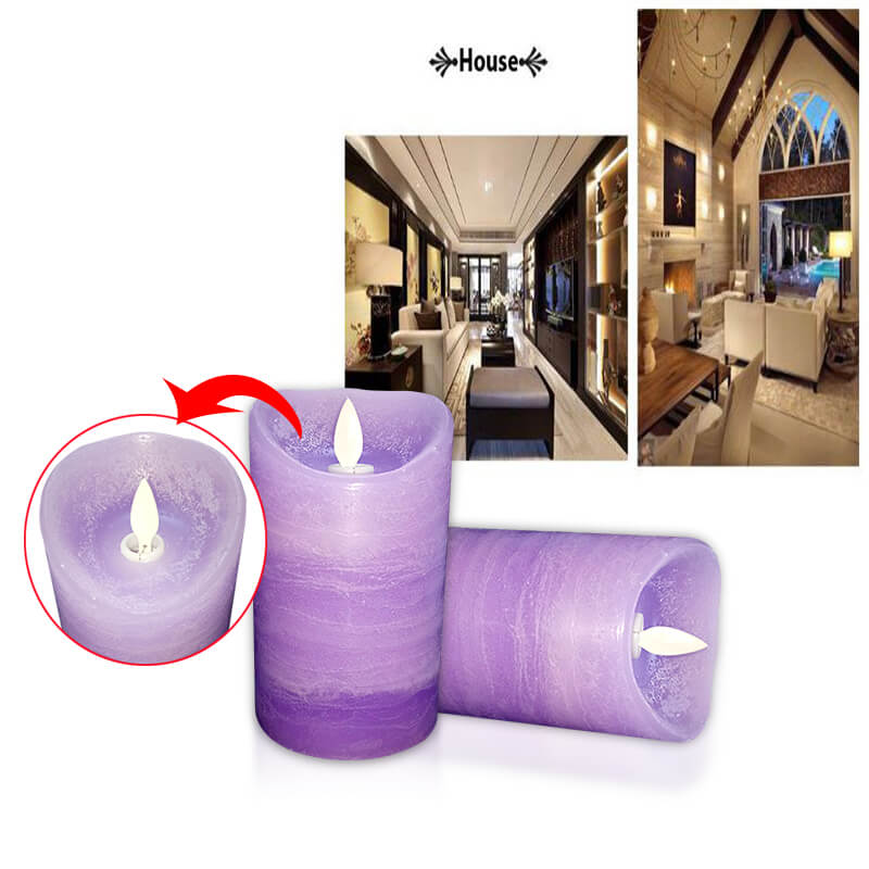 nến điện tử sáp thơm màu tím 12.5cm nến điện tử sáp thơm màu tím 12.5cm