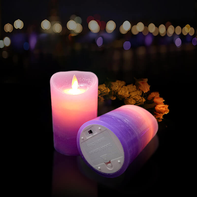 nến điện tử sáp thơm màu tím 12.5cm nến điện tử sáp thơm màu tím 12.5cm