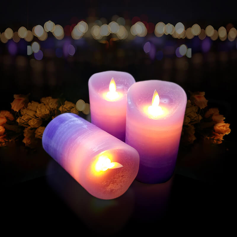 nến điện tử sáp thơm màu tím 12.5cm nến điện tử sáp thơm màu tím 12.5cm