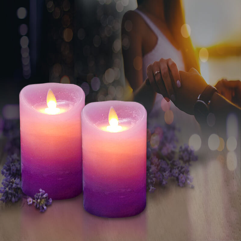 nến điện tử sáp thơm màu tím 12.5cm nến điện tử sáp thơm màu tím 12.5cm