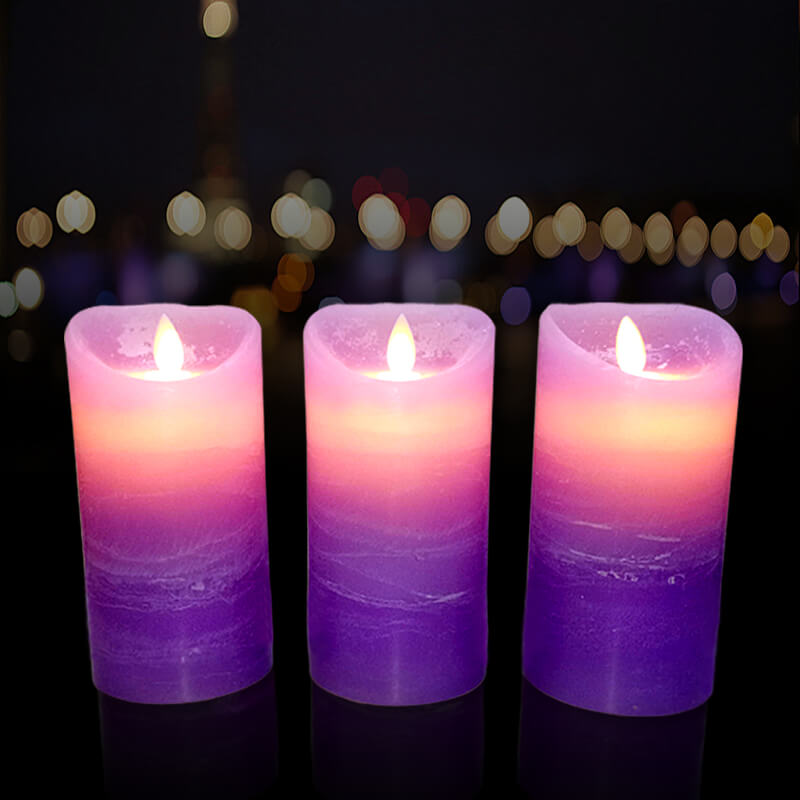 nến điện tử vỏ sáp thơm màu tím 15m nến điện tử vỏ sáp thơm màu tím 15m