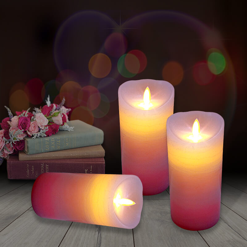 nến điện tử vỏ sáp thơm màu hồng 15cm nến điện tử vỏ sáp thơm màu hồng 15cm