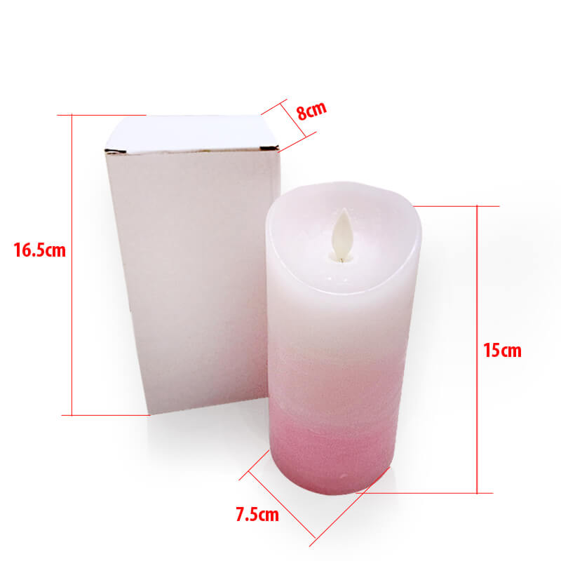 nến điện tử vỏ sáp thơm màu hồng 15cm nến điện tử vỏ sáp thơm màu hồng 15cm
