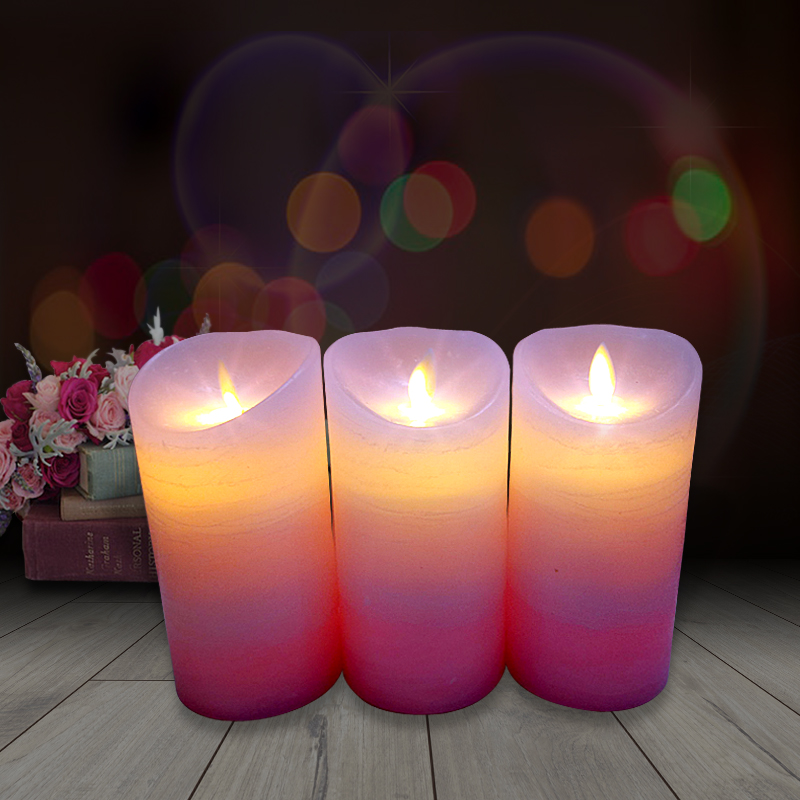 nến điện tử vỏ sáp thơm màu hồng 15cm nến điện tử vỏ sáp thơm màu hồng 15cm