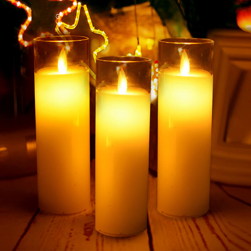 nến led điện tử ly thủy tinh 20cm nến led điện tử ly thủy tinh 20cm